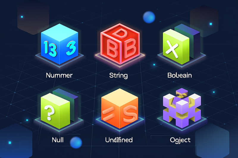 数据类型（Number, String, Boolean, Null, Undefined, Object）
